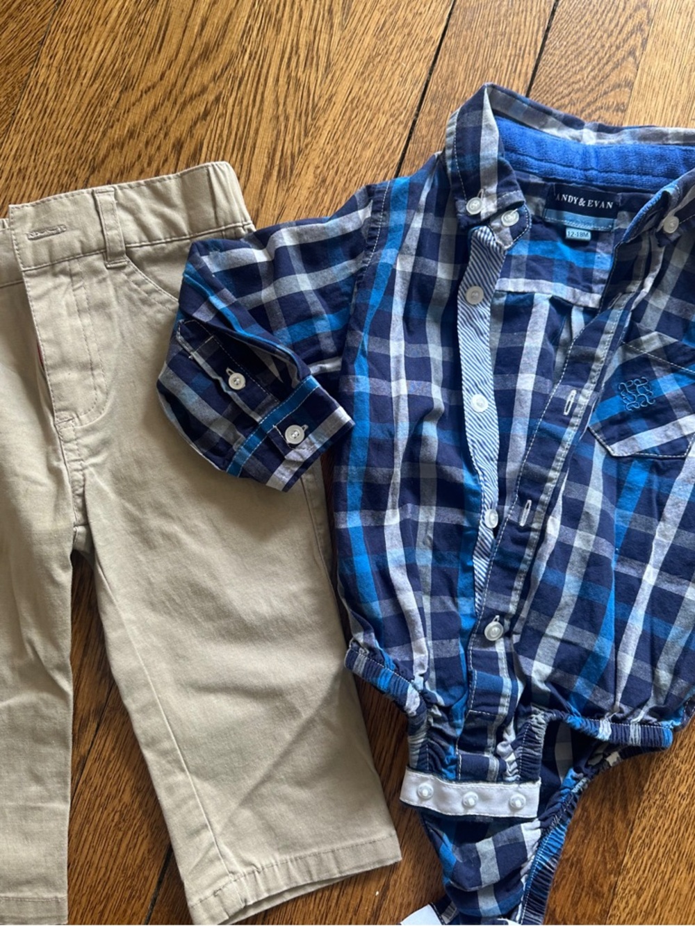 EUC • 12-18M Andy & Evan Matching Set (with elbow patches!)